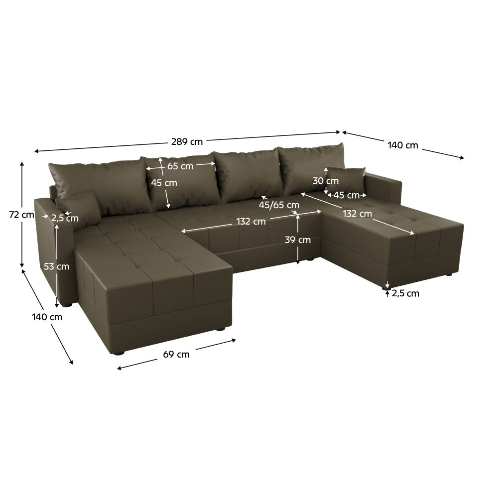 Colțar Duan U – schiță cu dimensiuni