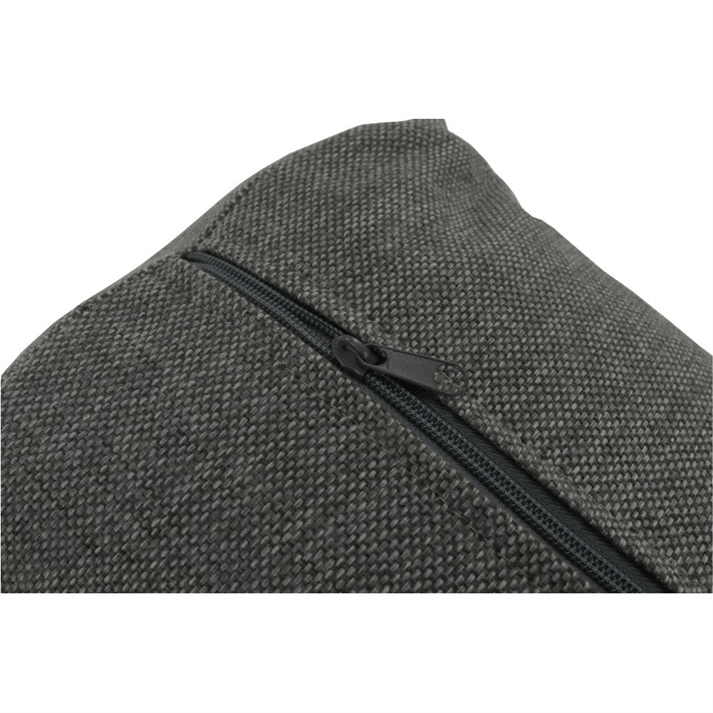 Detaliu tapițerie stofă gri – Colțar Mexx