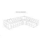 Colțar Toronto Big – schiță cu dimensiuni