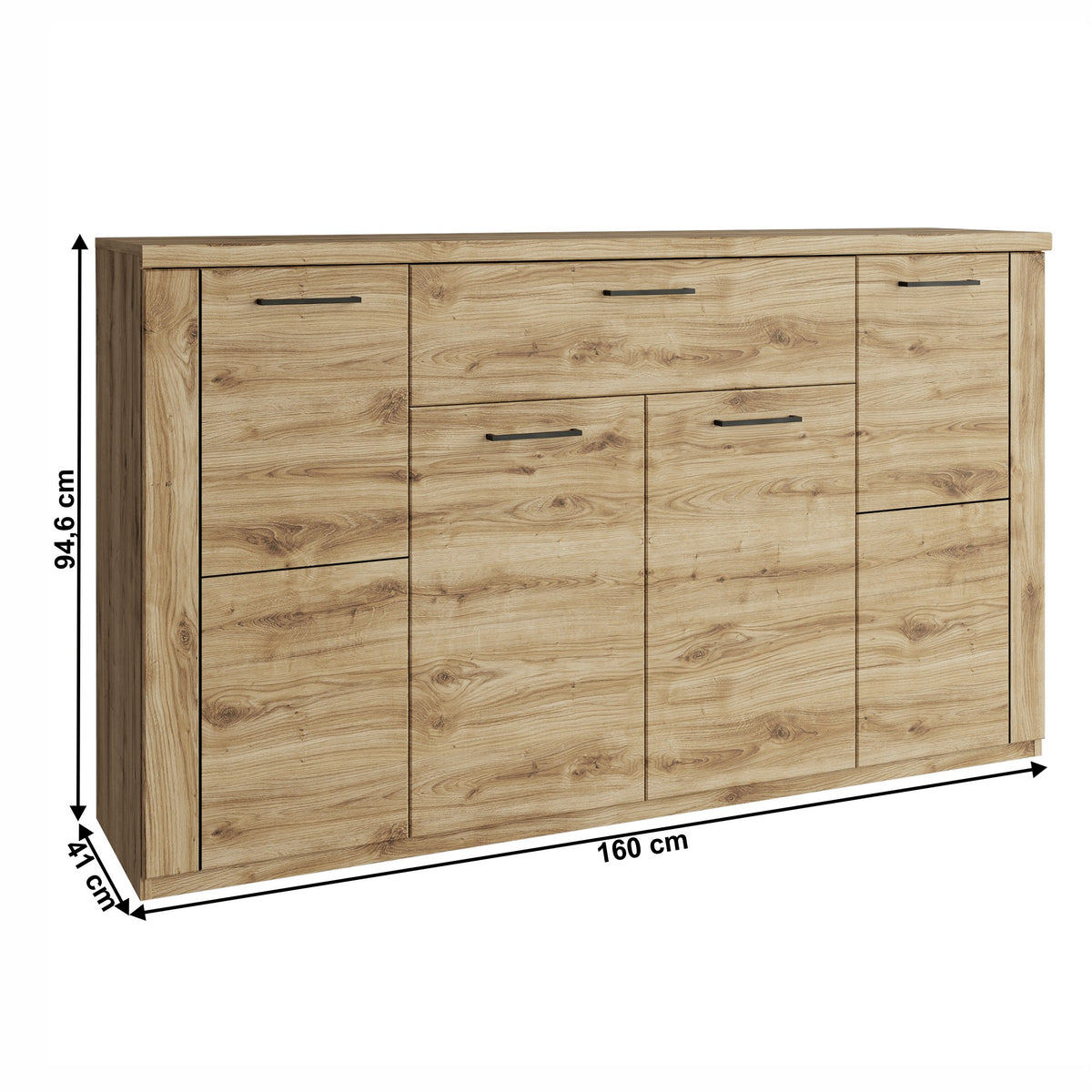 Comodă living Dorsi – schiță cu dimensiuni