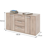 Comodă living Dunaj – schiță cu dimensiuni