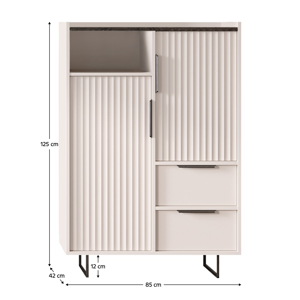 Comodă living Fresio – schiță cu dimensiuni