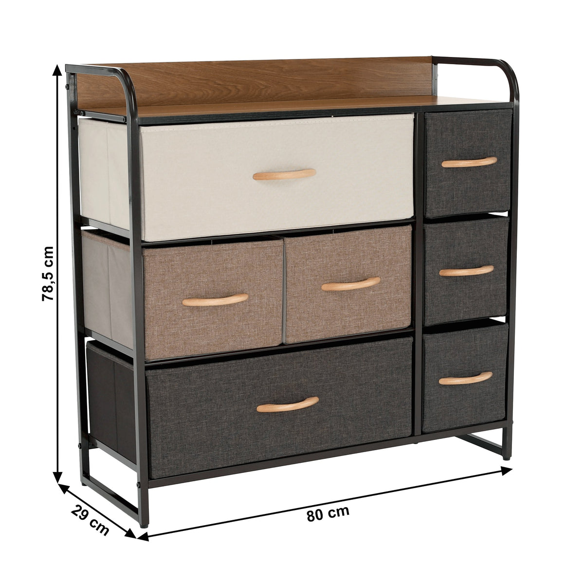 Comodă living Hazel Typ 3 – schiță cu dimensiuni