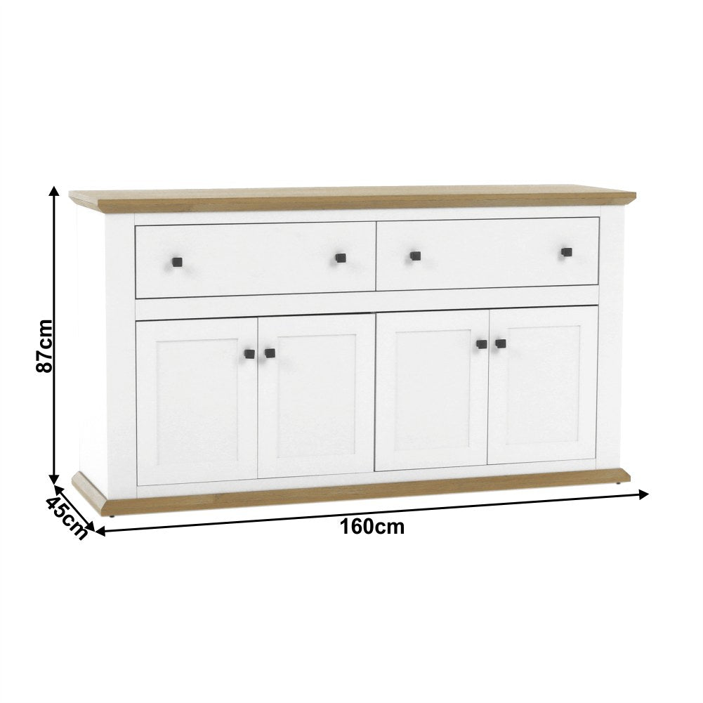 Comodă living Leon – schiță cu dimensiuni, imaginea 2