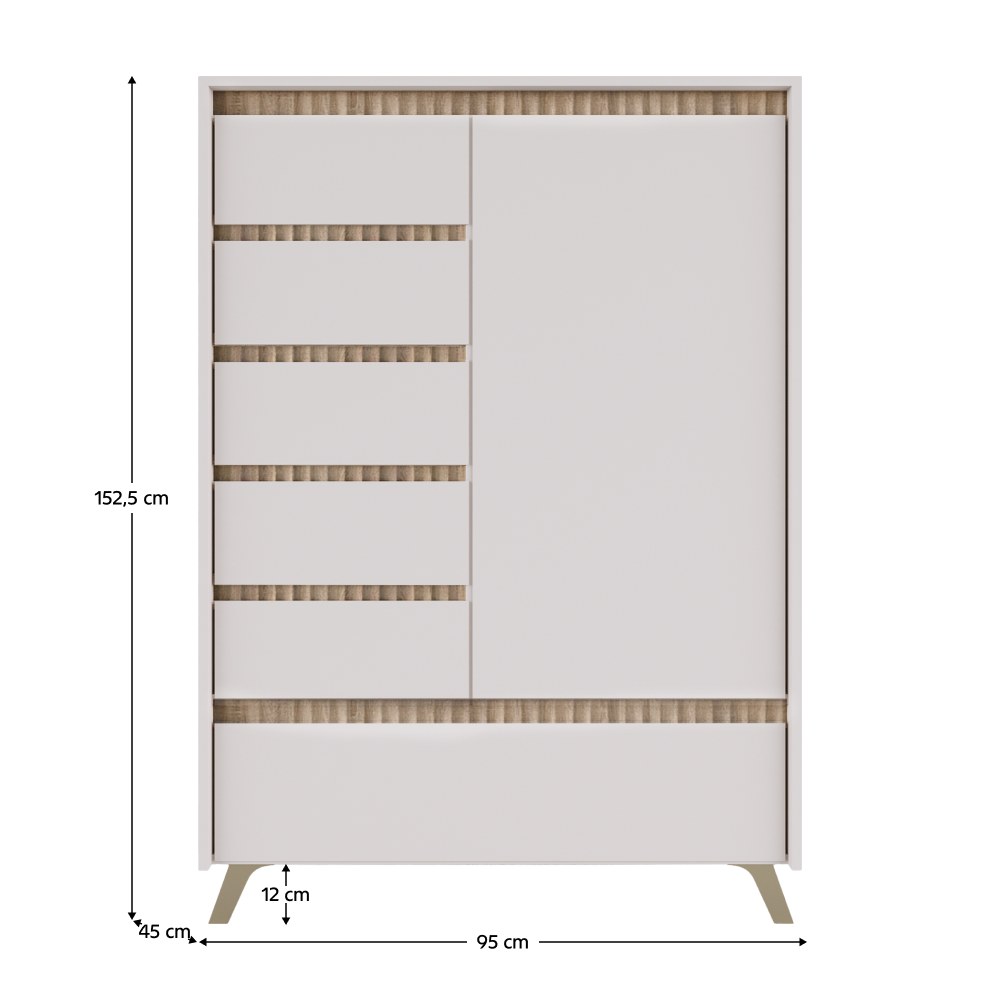 Comodă living Longy – schiță cu dimensiuni