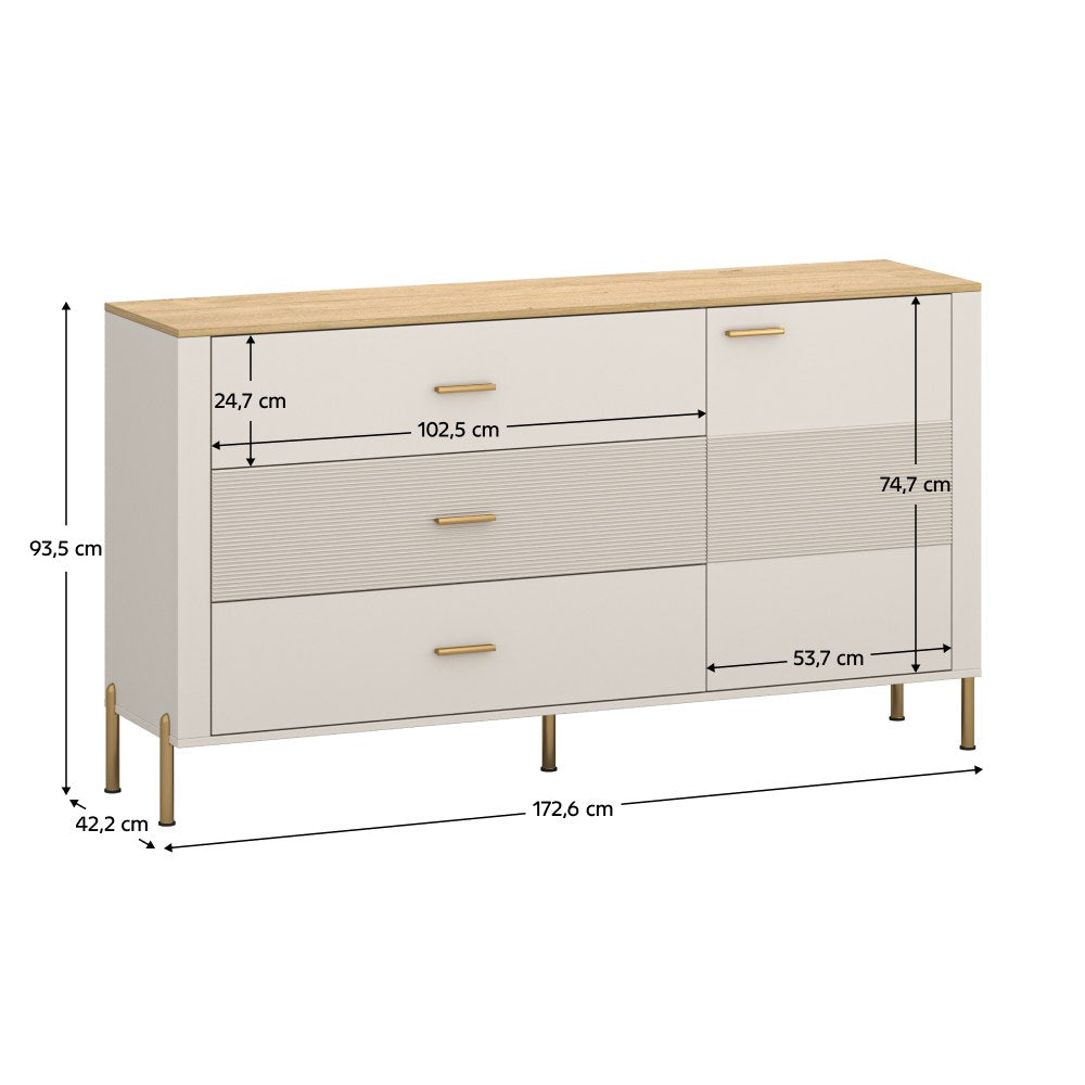 Comodă living Runol – schiță cu dimensiuni