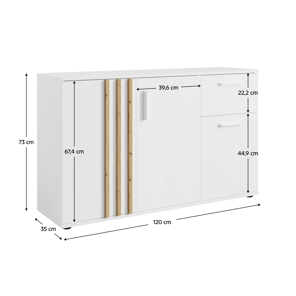 Comodă living Tolis – schiță cu dimensiuni