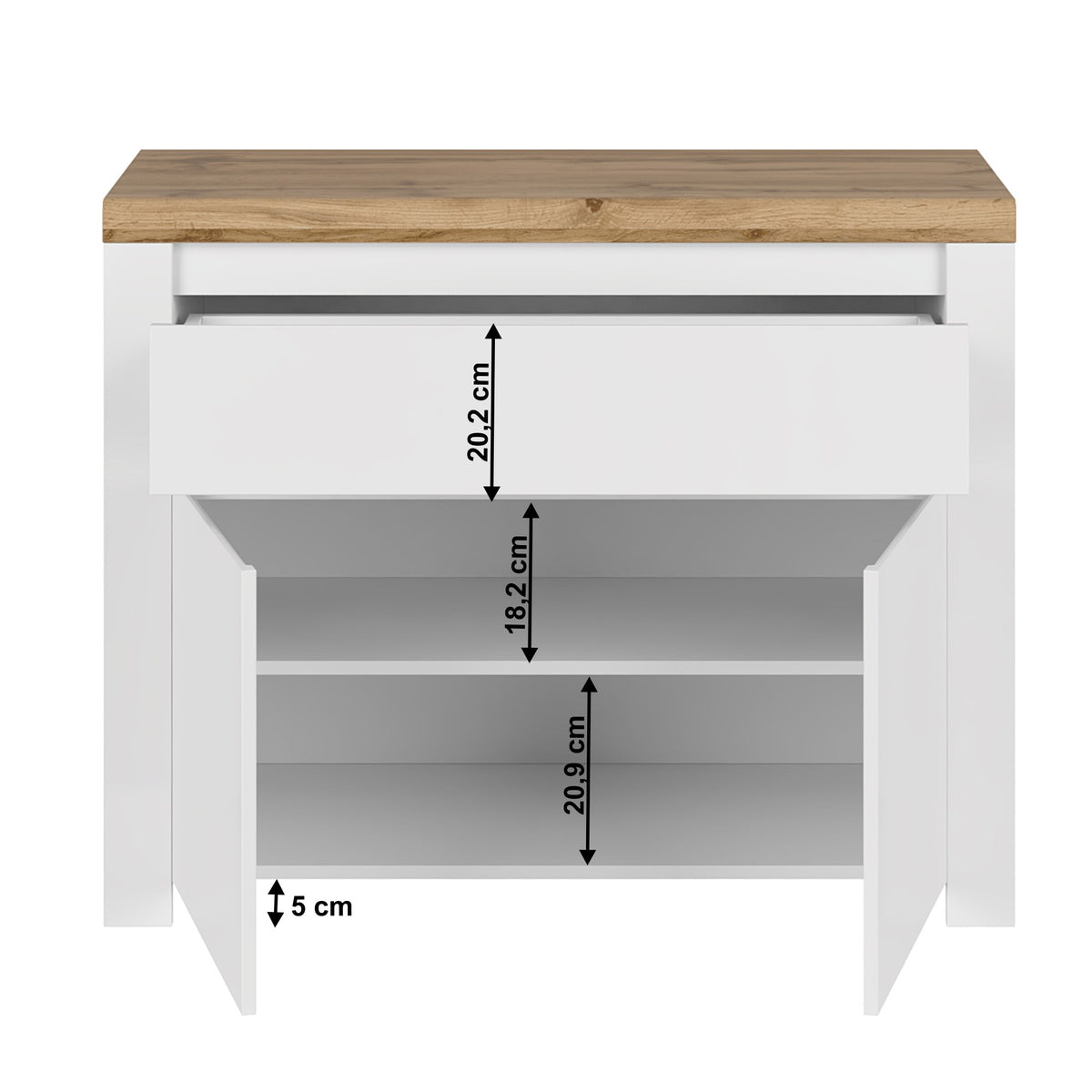 Comodă living Vilgo – schiță cu dimensiuni