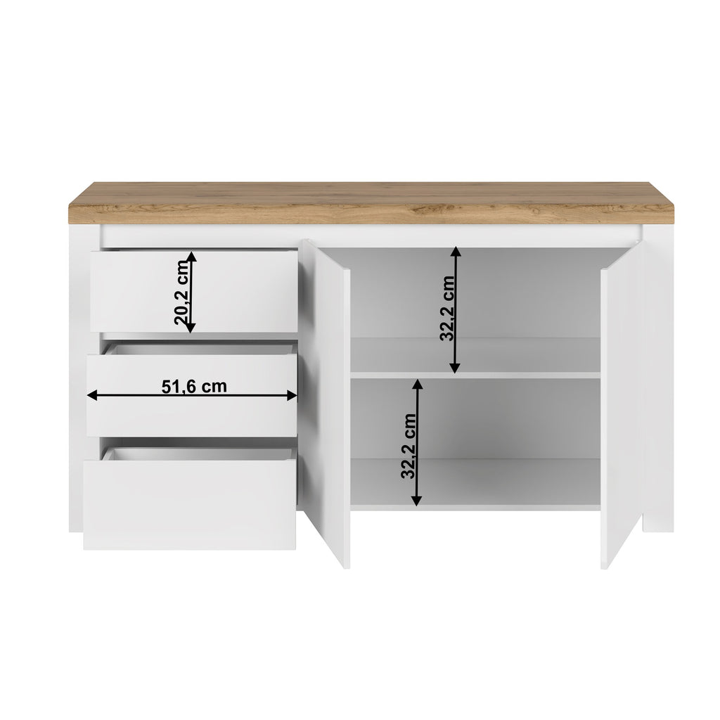 Comodă living Vilgo – schiță cu dimensiuni