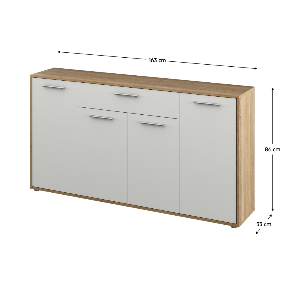 Comodă Lunia – schiță cu dimensiuni