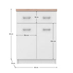 Comodă Topty – schiță cu dimensiuni
