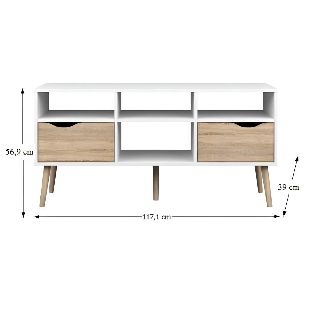 Comodă TV Oslo – schiță cu dimensiuni