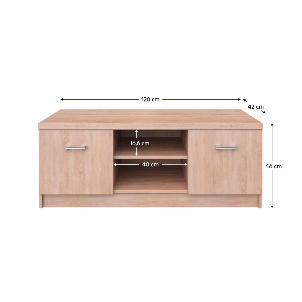 Comodă TV Topty – schiță cu dimensiuni