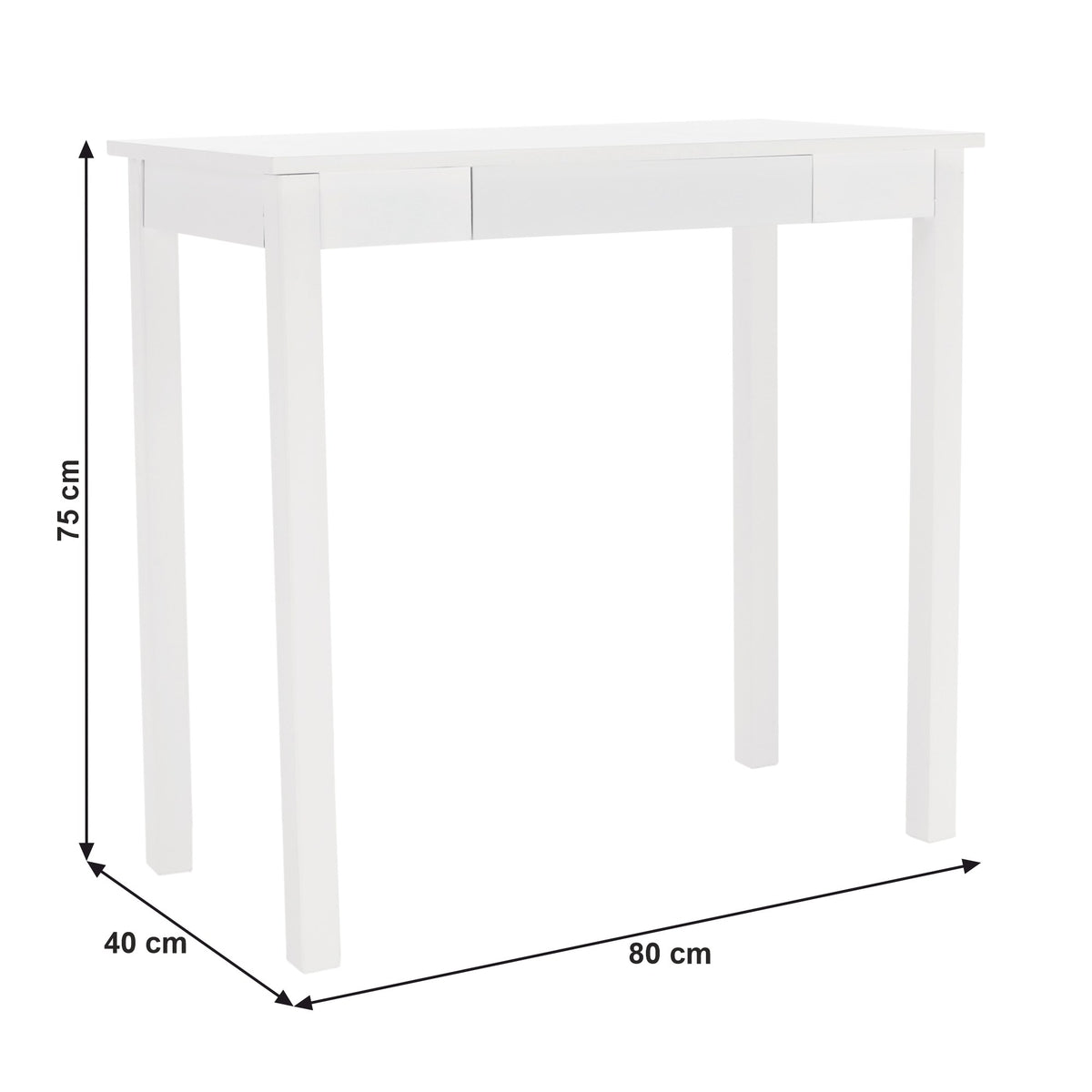 Consolă Amyntas – schiță cu dimensiuni