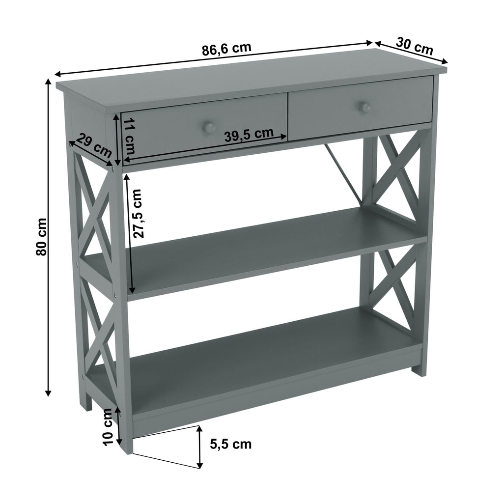 Consolă Lomir – schiță cu dimensiuni