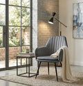 Scaun tapitat living din si picioare metalice Cora, vedere 2