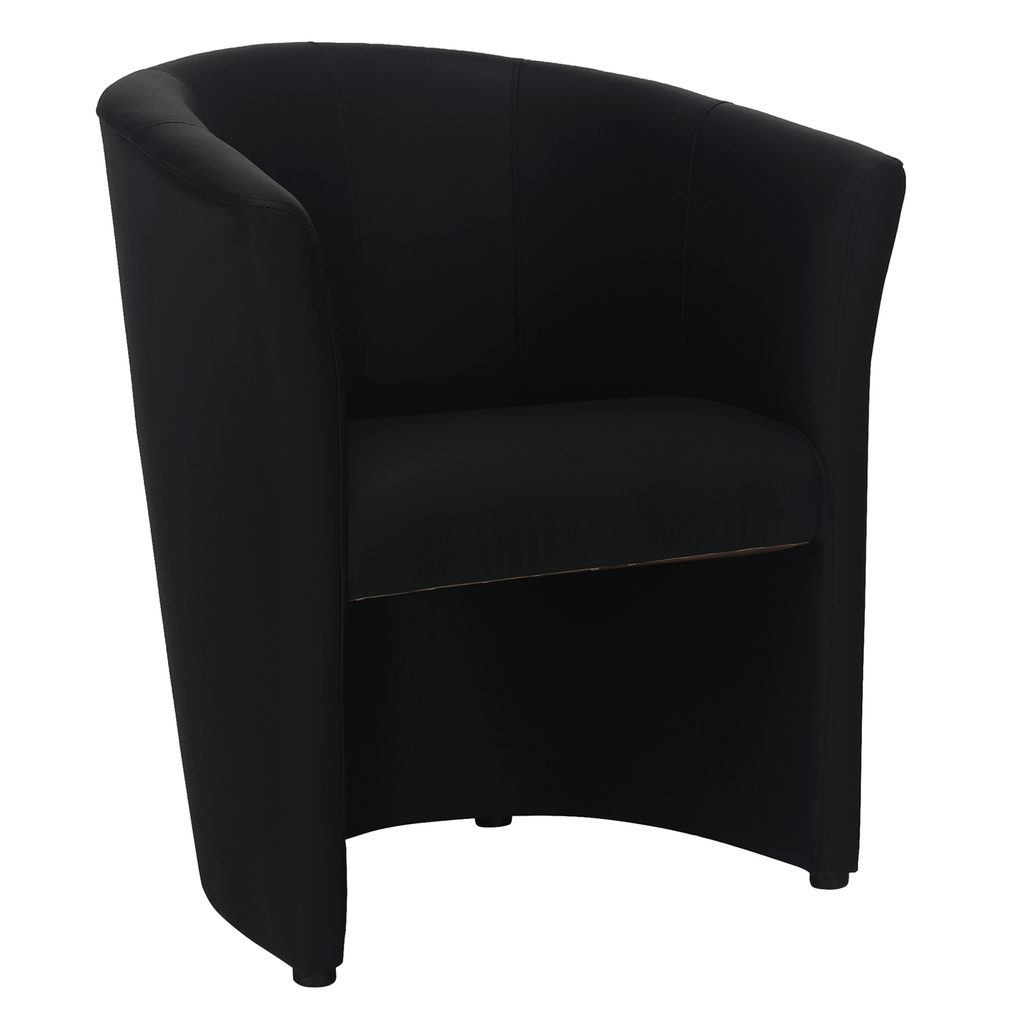 Fotoliu de club CUBA, piele ecologica Damasko neagra