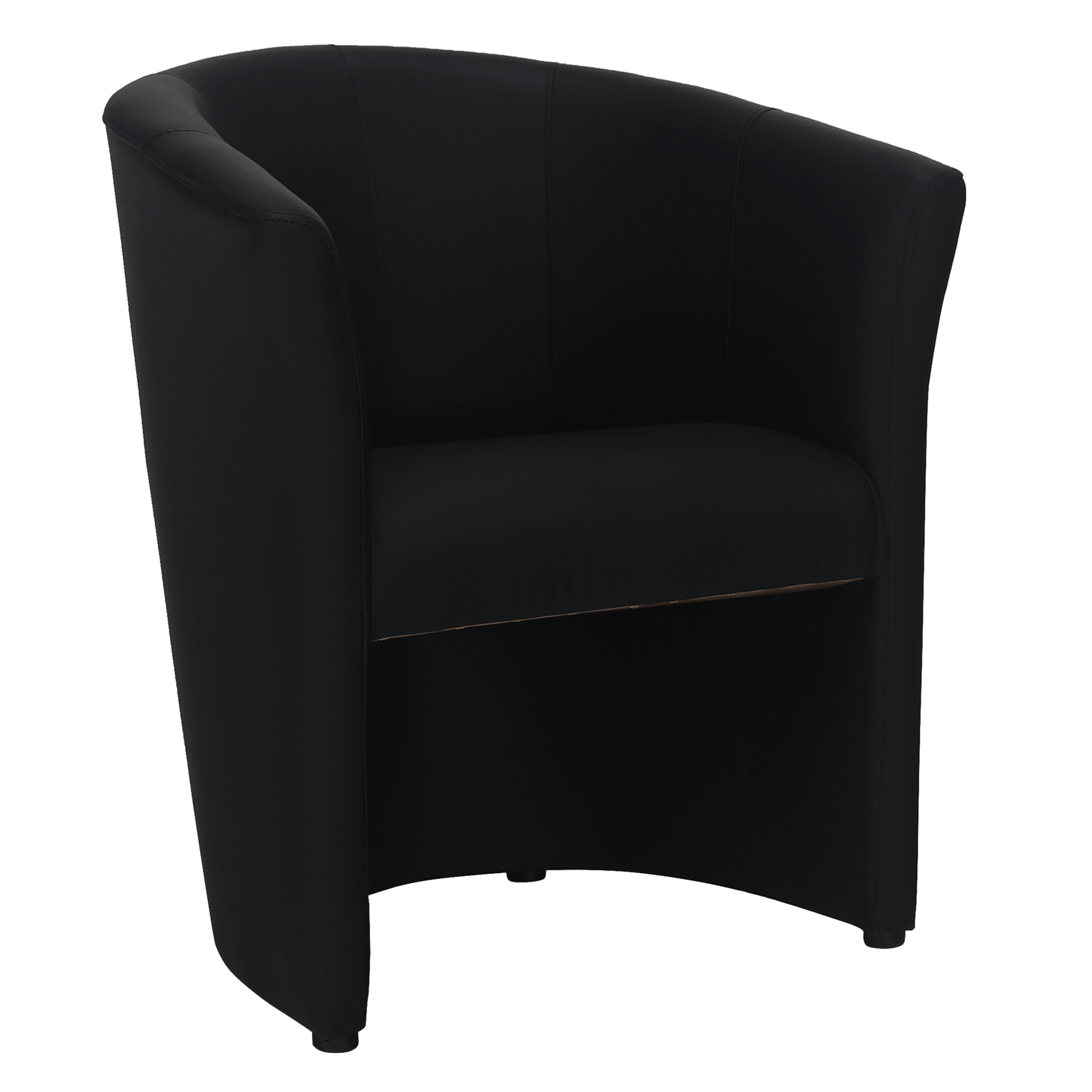Fotoliu de club CUBA, piele ecologica Damasko neagra