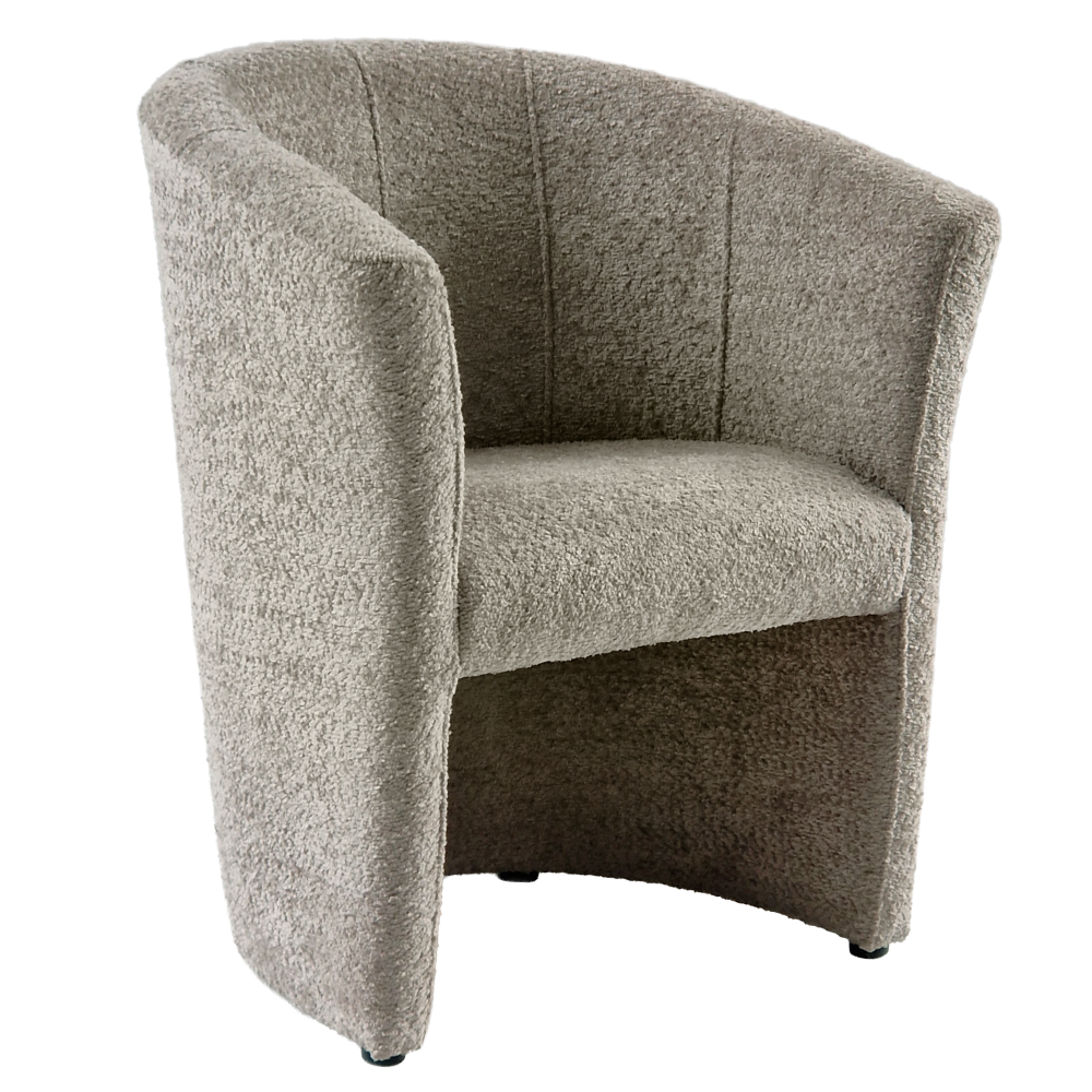 Fotoliu de club CUBA, material textil gri-bej Taupe Coral
