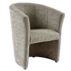 Fotoliu de club CUBA, material textil gri-bej Taupe Coral