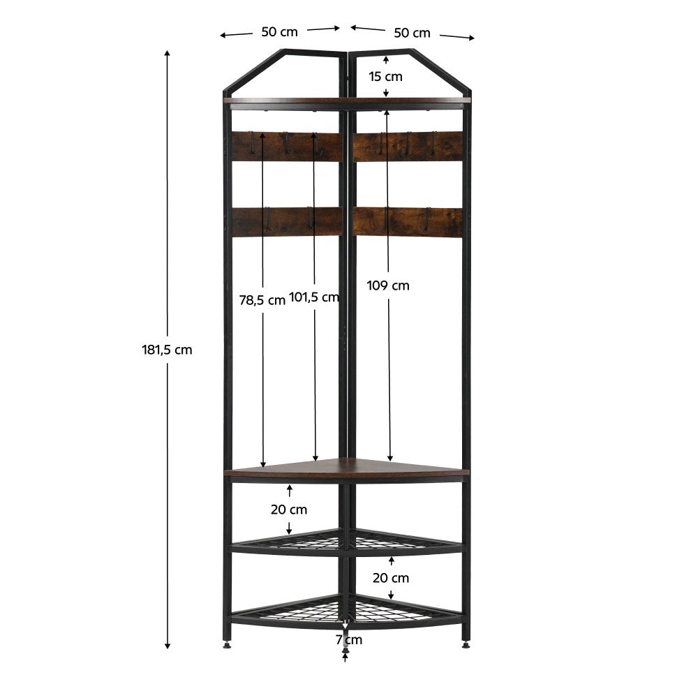 Cuier hol Elviro – schiță cu dimensiuni