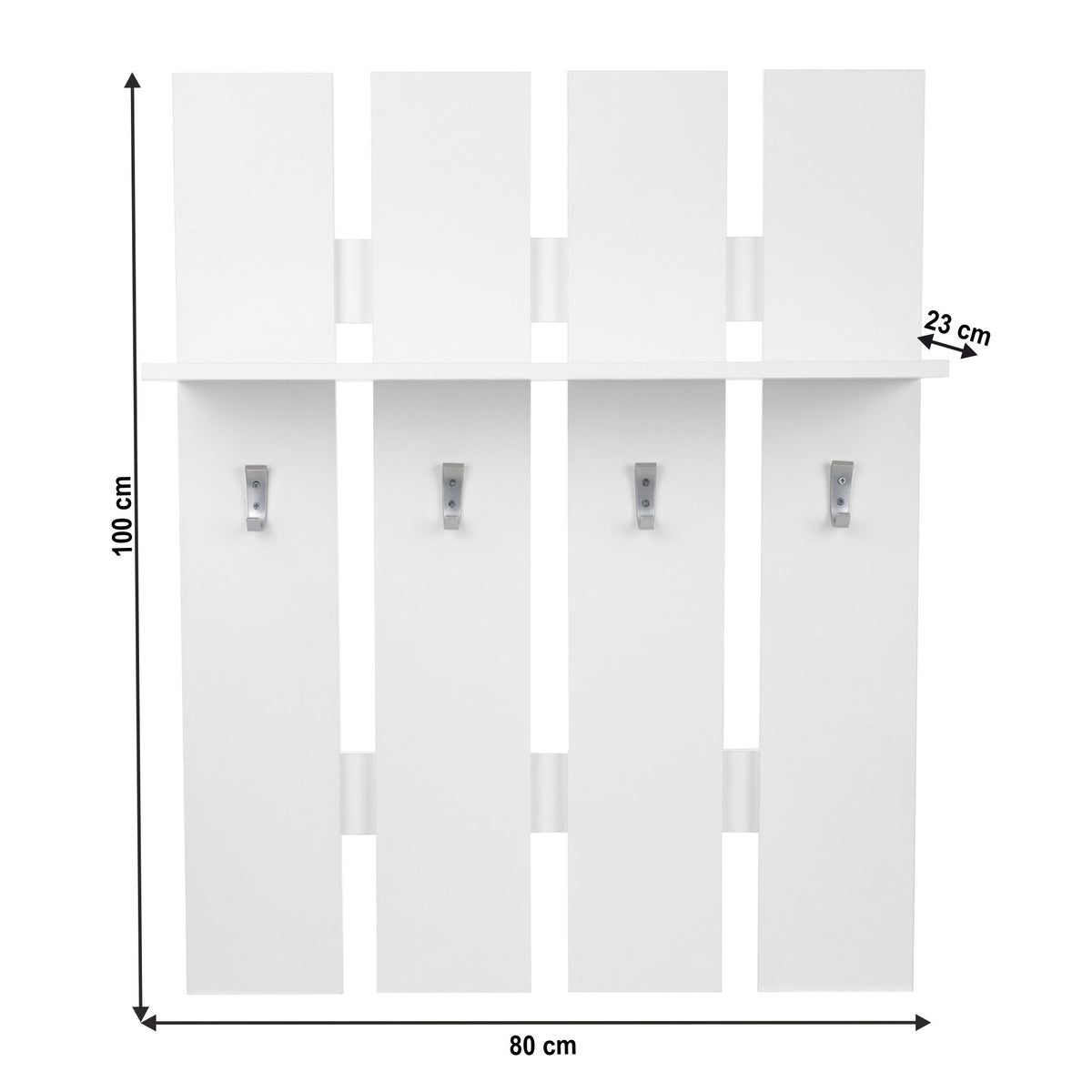 Cuier hol Topty – schiță cu dimensiuni