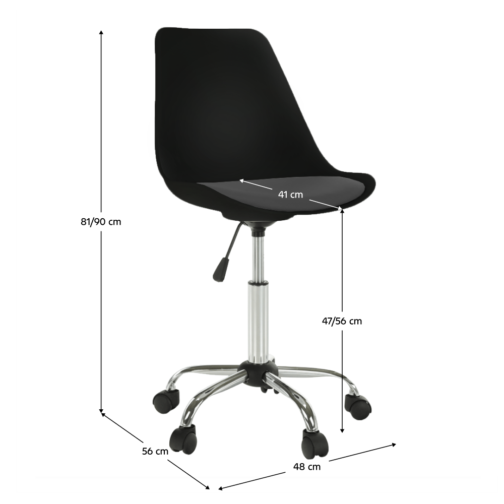 Scaun de birou, negru/gri inchis, DARISA NEW