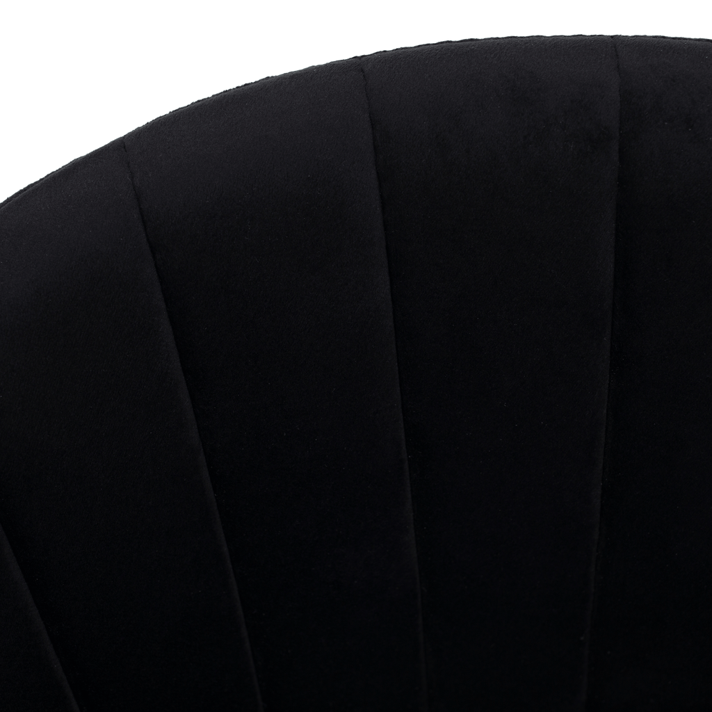 Scaun de sufragerie de design, material Velvet negru/gold crom auriu, DASMIN TIP 1