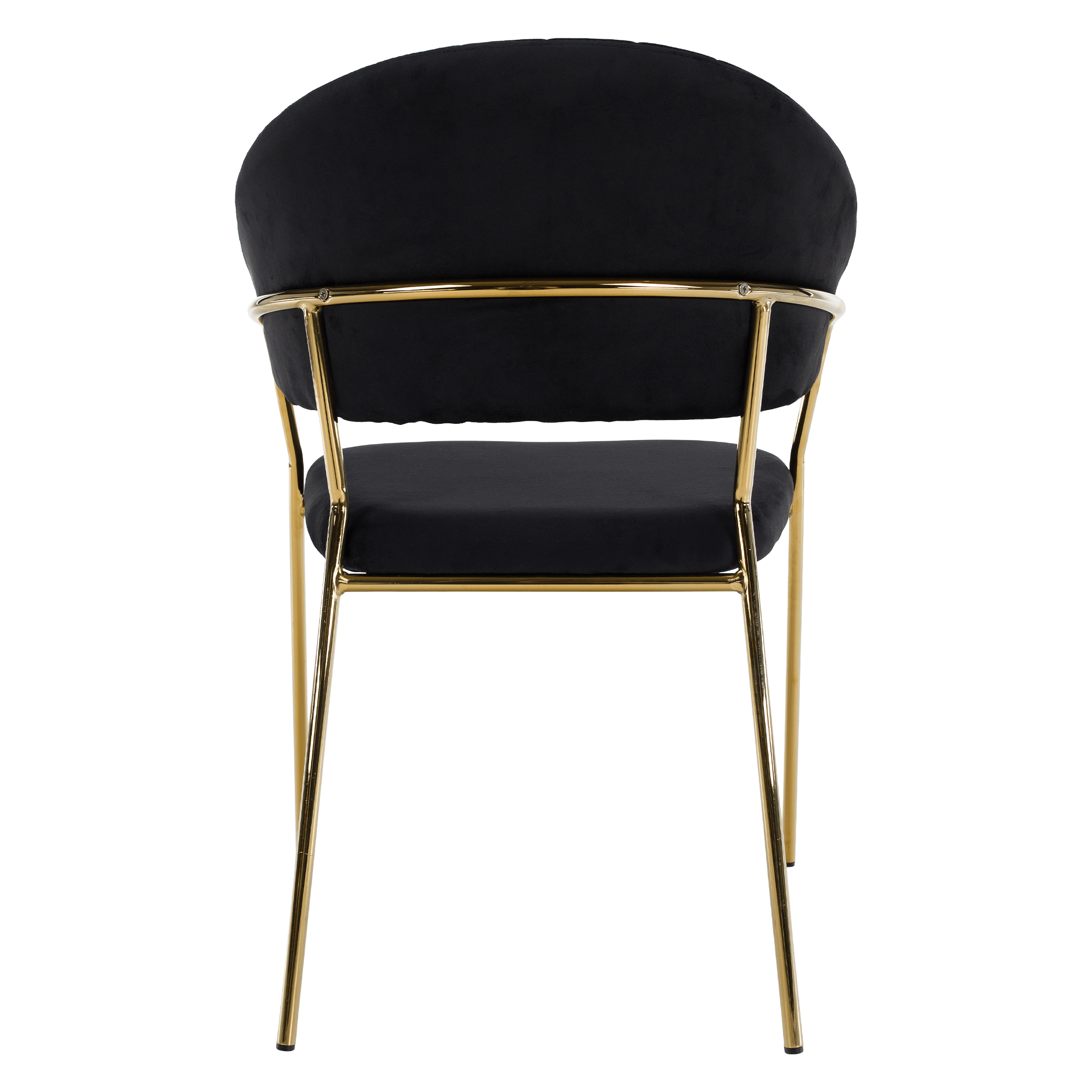 Scaun de sufragerie de design, material Velvet negru/gold crom auriu, DASMIN TIP 1