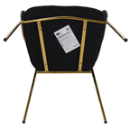 Scaun de sufragerie de design, material Velvet negru/gold crom auriu, DASMIN TIP 1