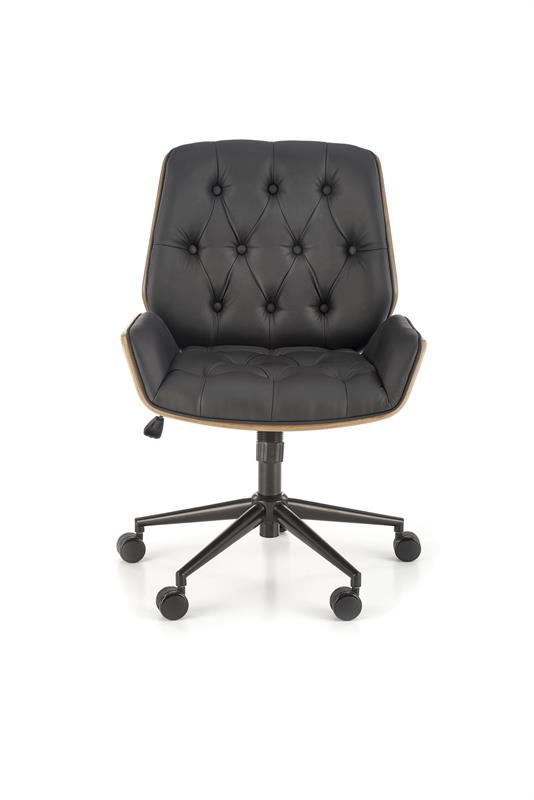 Scaun de birou tapitat GAVIN, nuc/negru