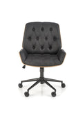 Scaun de birou tapitat GAVIN, nuc/negru