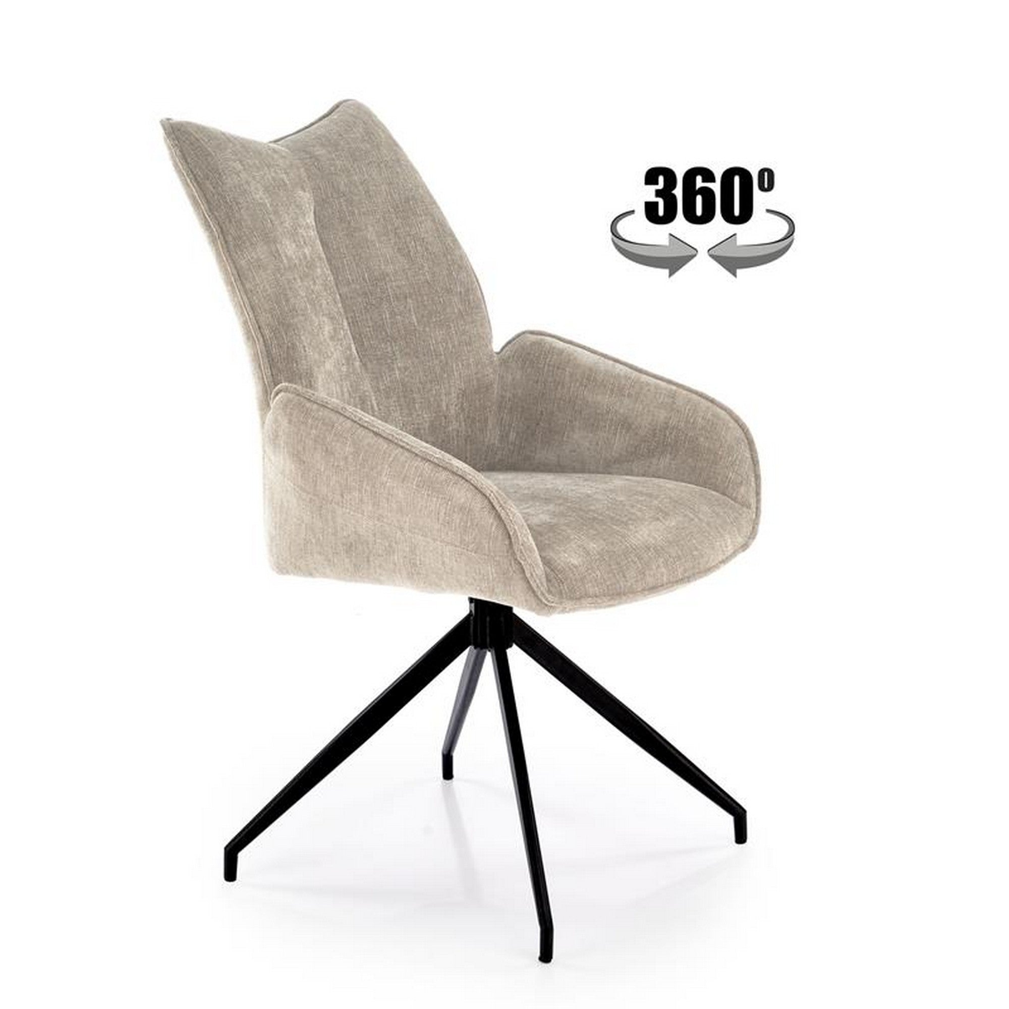 Scaun rotativ K553, bej/negru