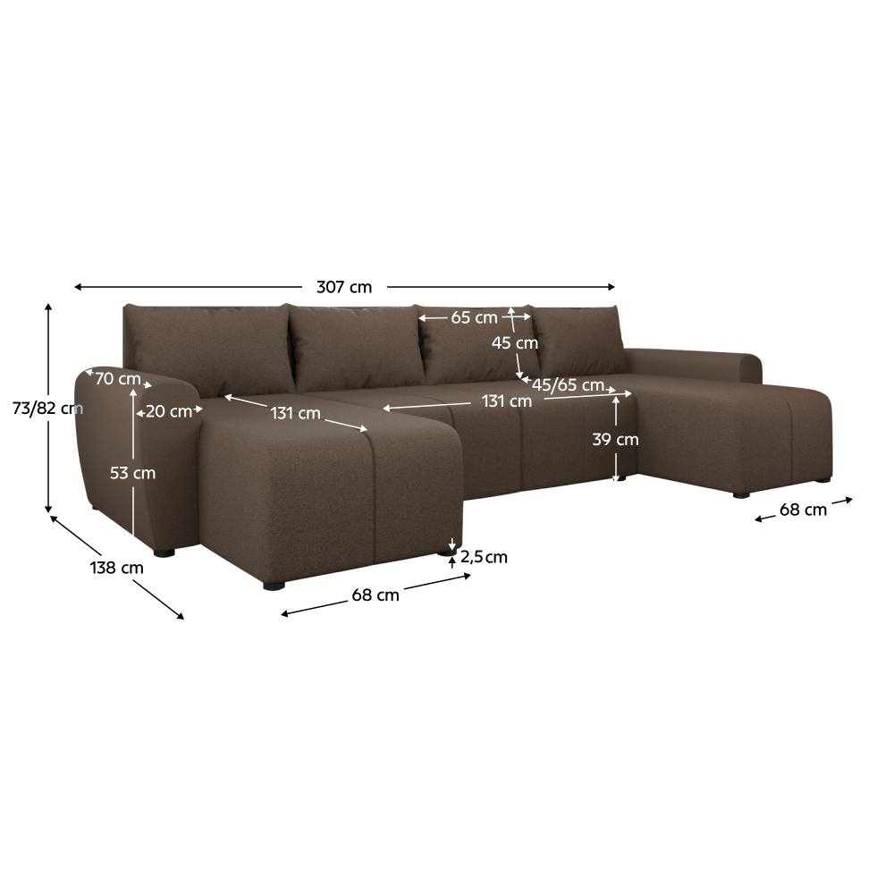 Coltar in forma de U extensibil DELIN UNI, vedere 6