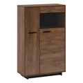 Comoda/vitrina DELIS C2, stejar bolzano/negru, dreapta