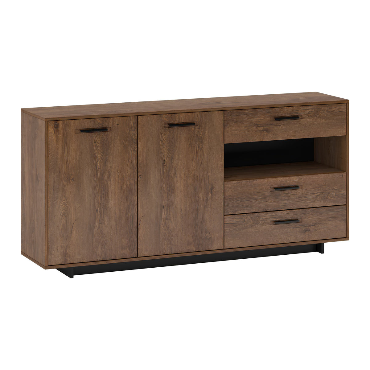 Comoda DELIS, stejar / negru