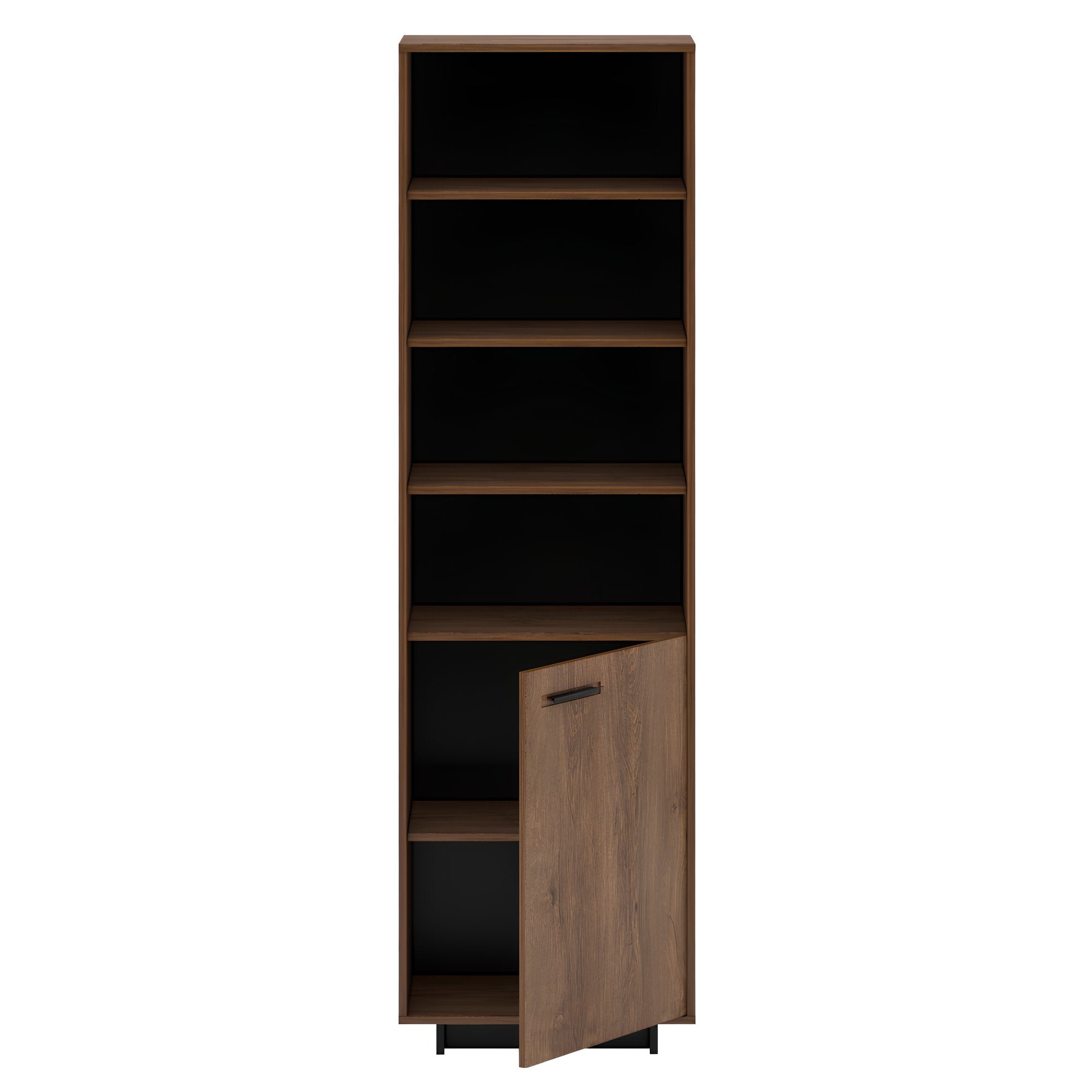 Vitrina DELIS, stejar / negru