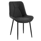 Scaun de sufragerie DELTA, gri inchis/negru