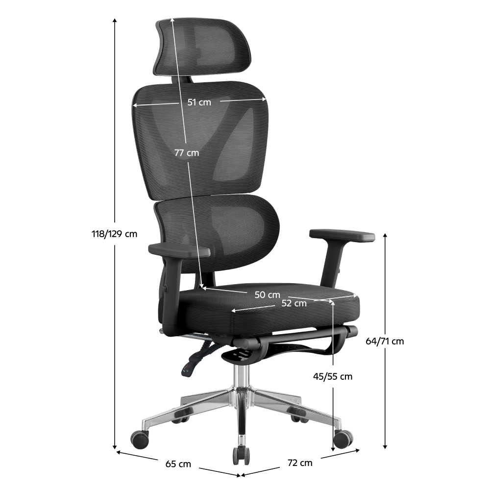 Scaun de birou extensibil DEMOS, vedere 7
