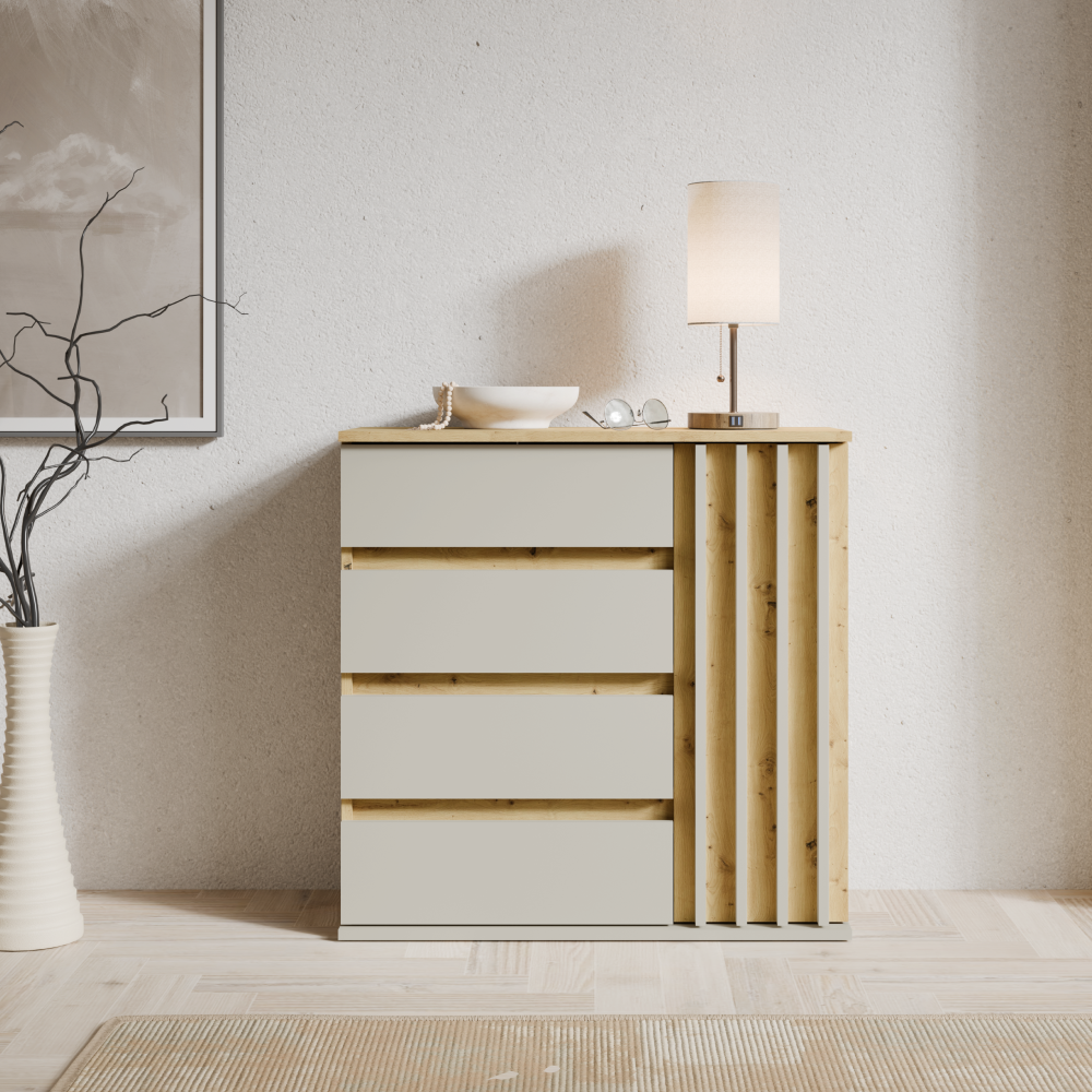 Comoda DERIS, stejar artisan