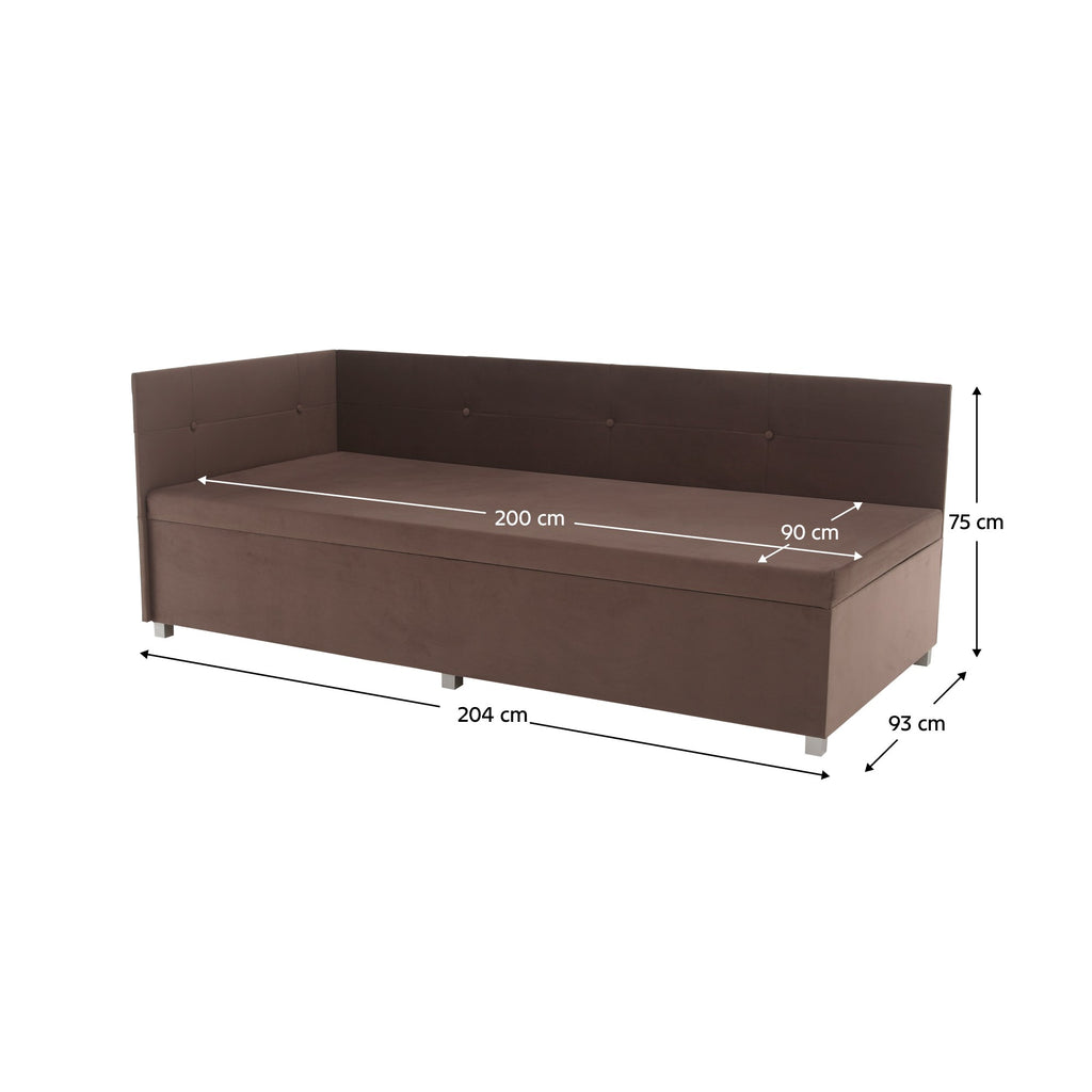 Divan Auria Uni – schiță cu dimensiuni