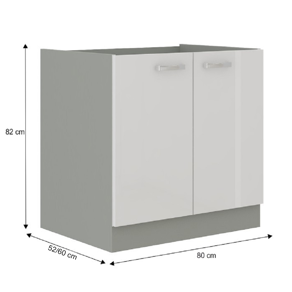 Dulap bucatarie modular PRADO 80 D 2F BB, vedere 3
