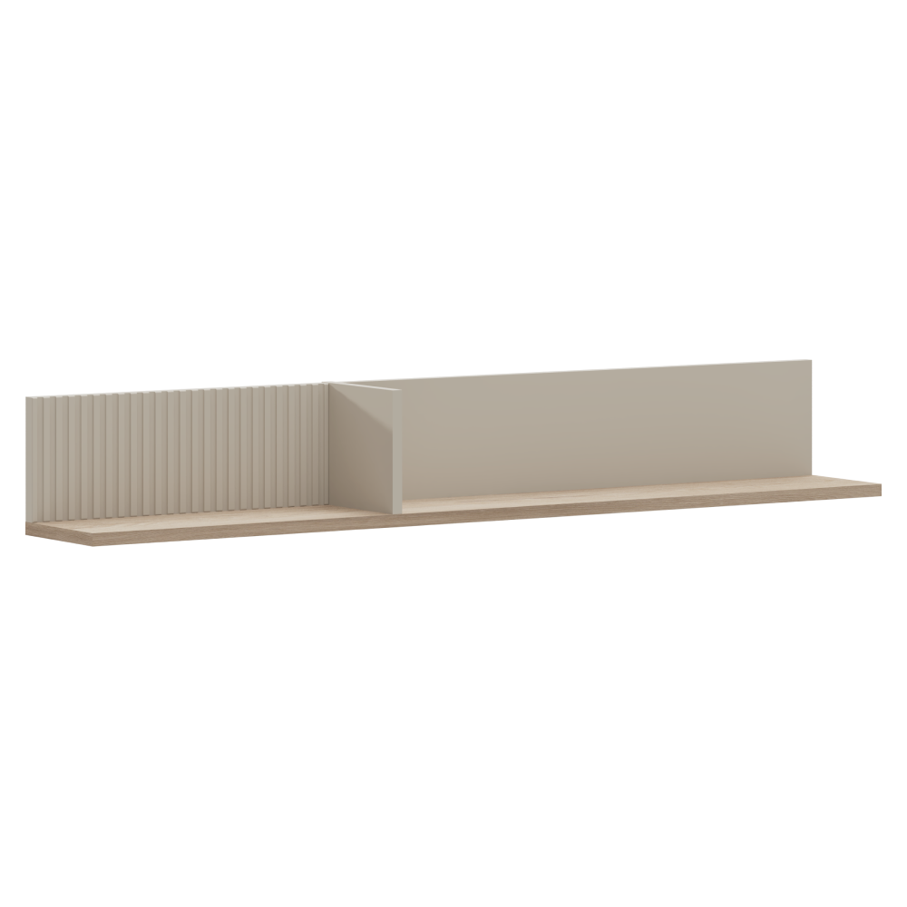 Polita suspendat 135 DOMCA, gri-maroniu Taupe/stejar silverjack