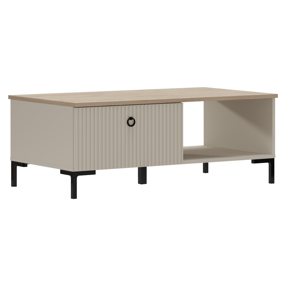Masuta de cafea DOMCA 1S, gri-maroniu Taupe/stejar silverjack