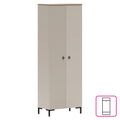 Dulap DOMCA 2D, gri-maroniu Taupe/stejar silverjack