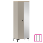 Dulap cu oglinda DOMCA 2D, gri-maroniu Taupe/stejar silverjack