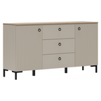 Comoda DOMCA 2D3S, gri-maroniu Taupe/stejar silverjack