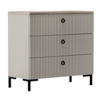 Comoda DOMCA 3S, gri-maroniu Taupe/stejar silverjack