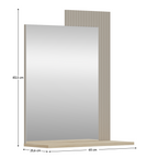 Oglinda DOMCA, gri / stejar
