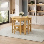 Set dining DOMIO, stejar deschis / bej